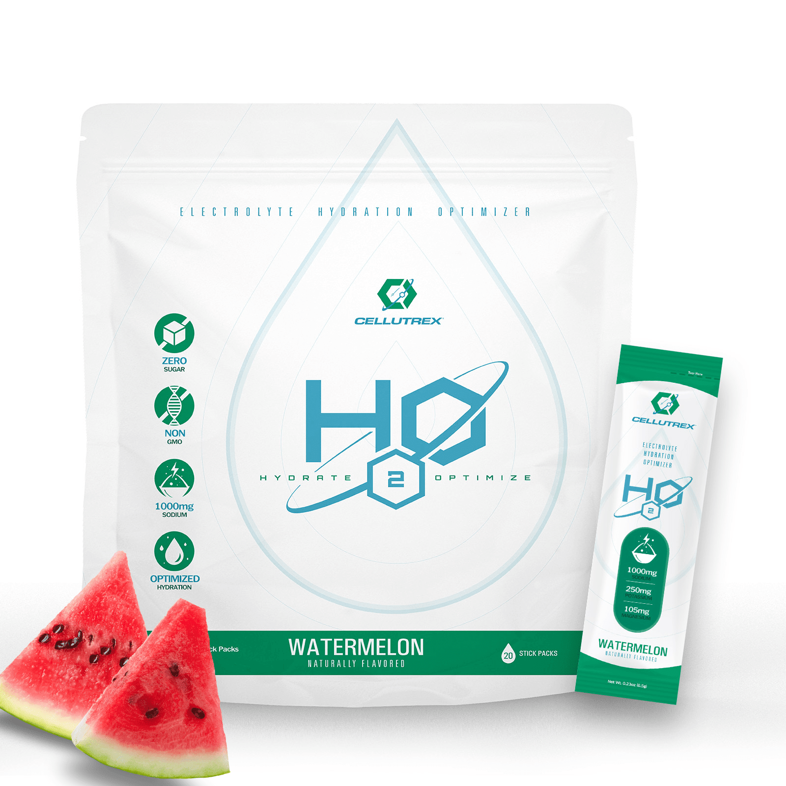 H2O ELECTROLYTES™ - Watermelon | Zero Sugar Electrolyte Powder - FORWRD
