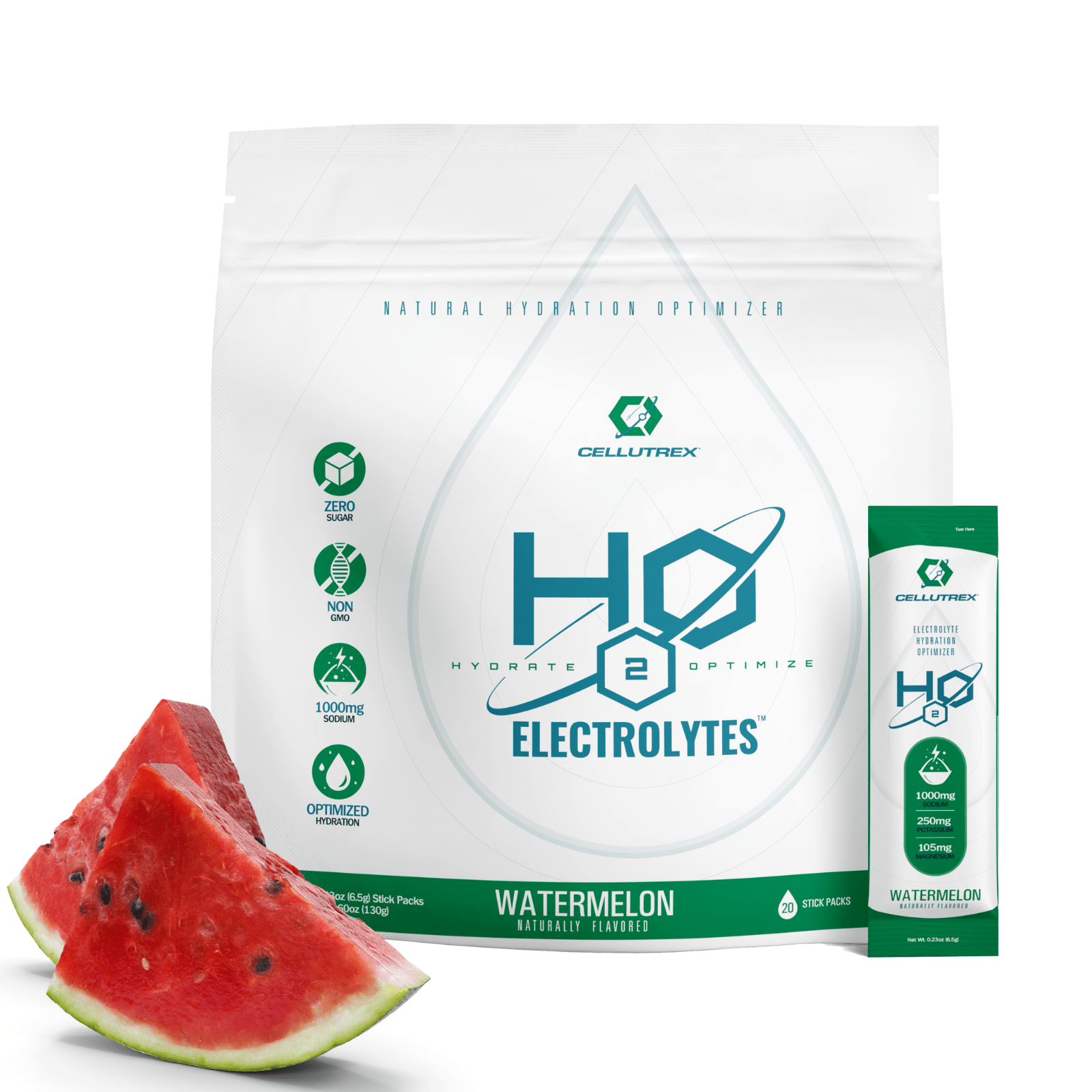 H2O ELECTROLYTES™ - Watermelon | Zero Sugar Electrolyte Powder - FORWRD