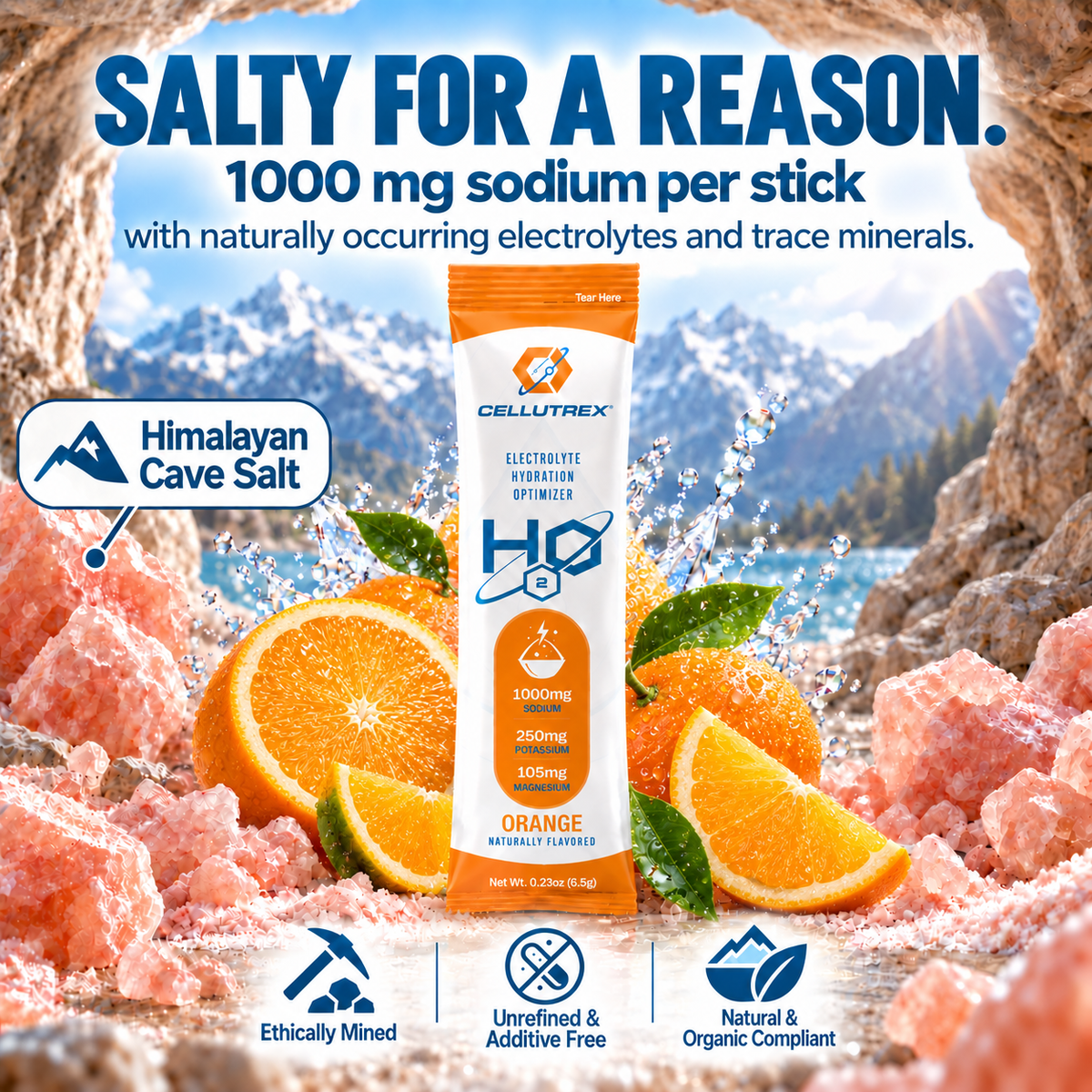 H2O ELECTROLYTES™ - Orange | Zero Sugar Electrolyte Powder - FORWRD