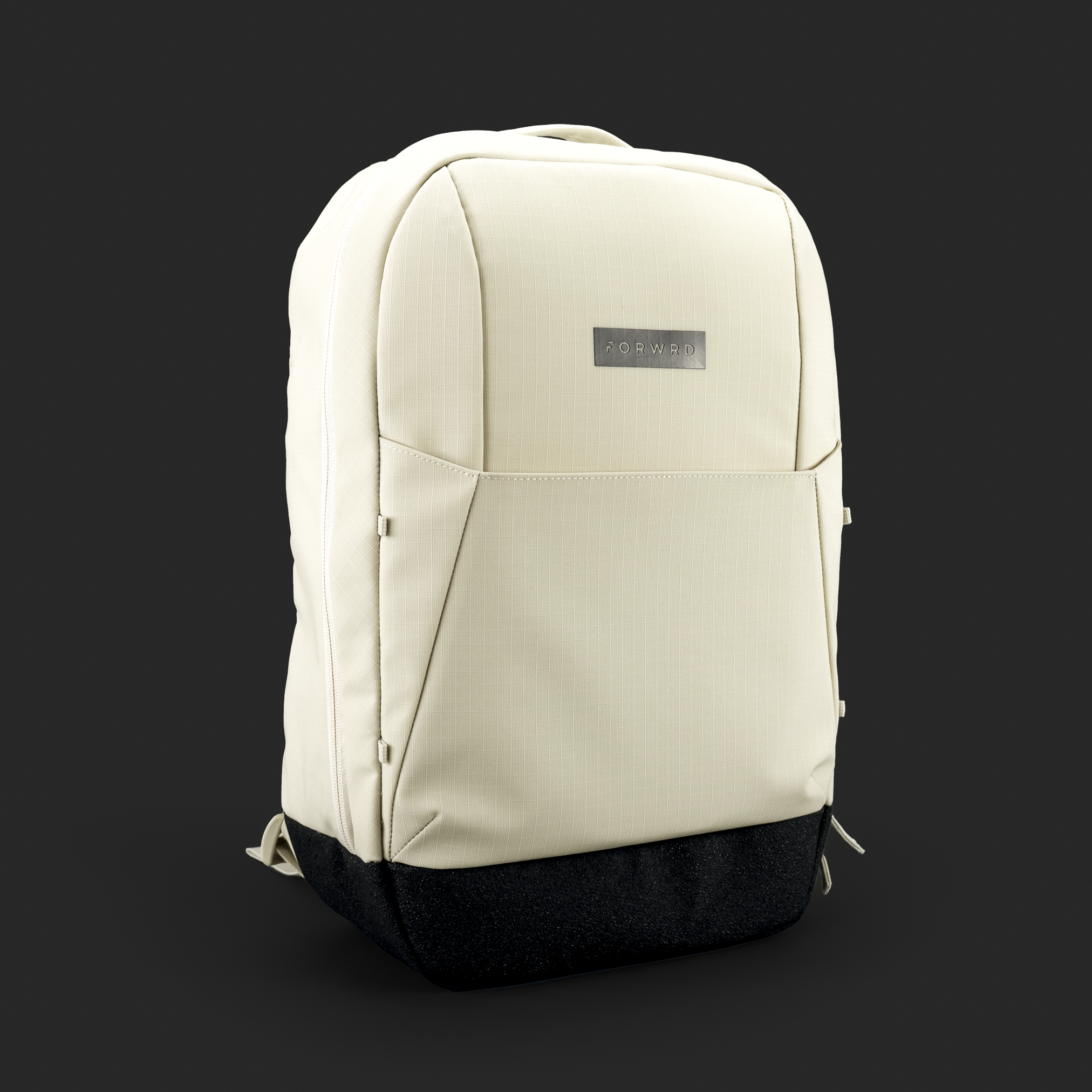 Front view of bone FORWRD Ranger pickleball bag with clean silhouette, exterior sleeve pocket, and durable bottom boot design