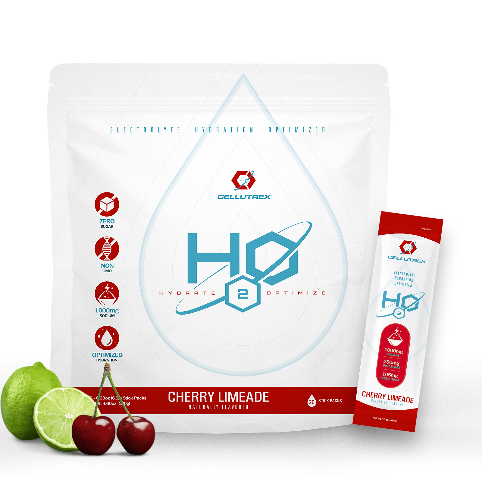 H2O ELECTROLYTES™ - Cherry Limeade | Zero Sugar Electrolyte Powder - FORWRD