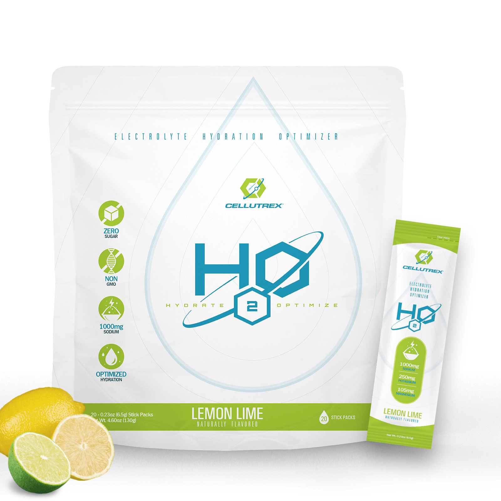 H2O ELECTROLYTES™ - Lemon Lime | Zero Sugar Electrolyte Powder - FORWRD