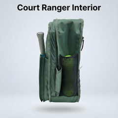 Court Ranger Pickleball Backpack holding paddles and balls