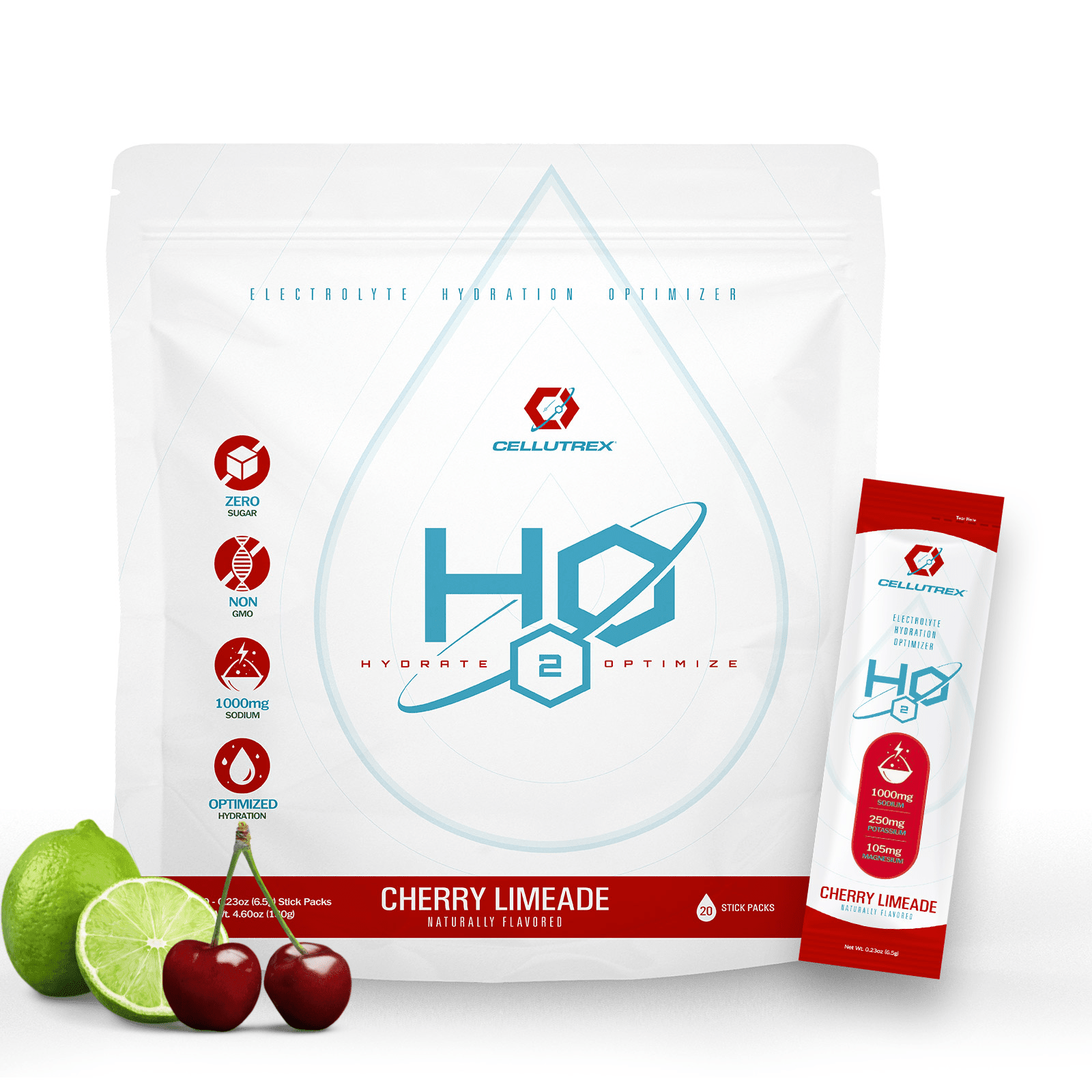H2O ELECTROLYTES™ - Cherry Limeade | Zero Sugar Electrolyte Powder - FORWRD