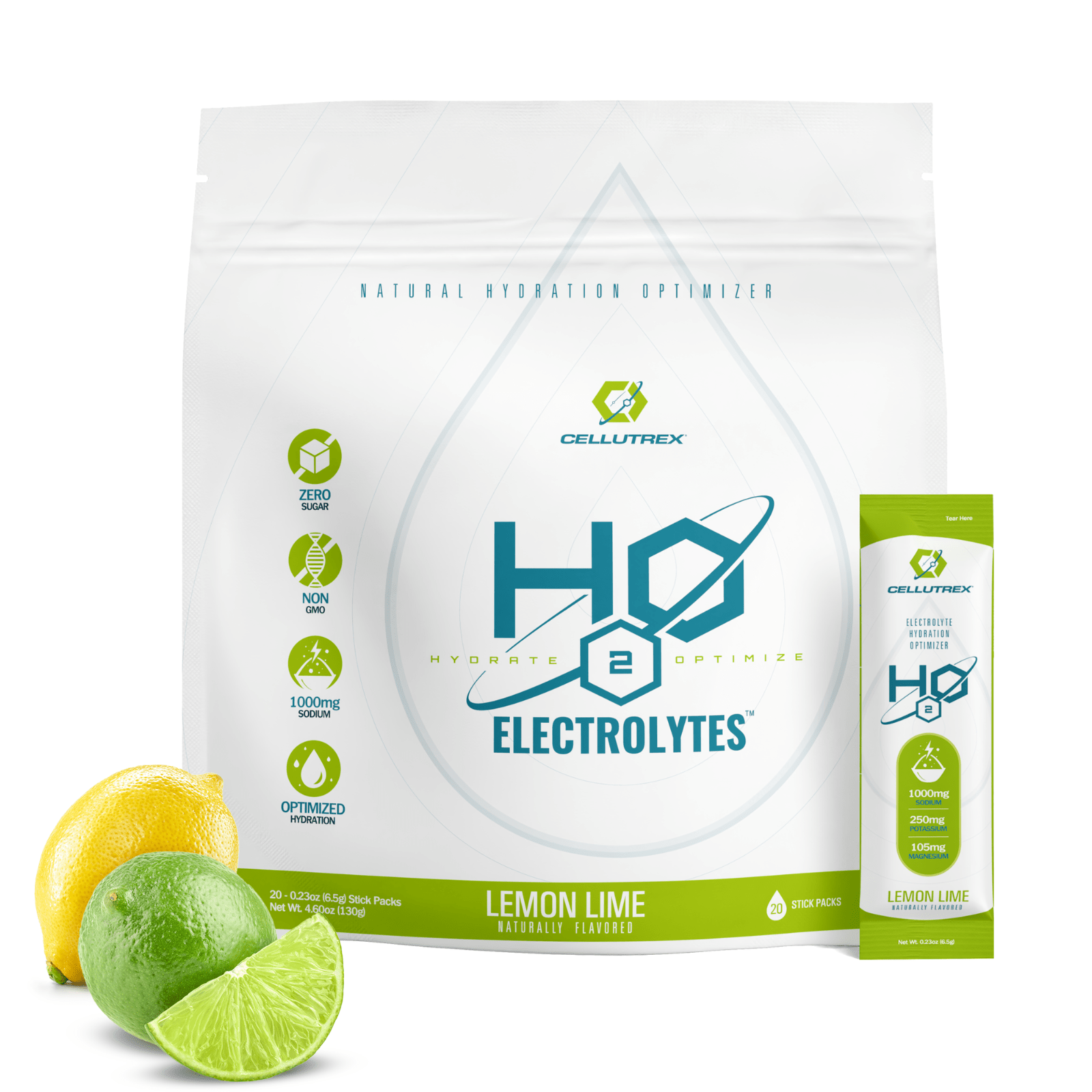 H2O ELECTROLYTES™ - Lemon Lime | Zero Sugar Electrolyte Powder - FORWRD