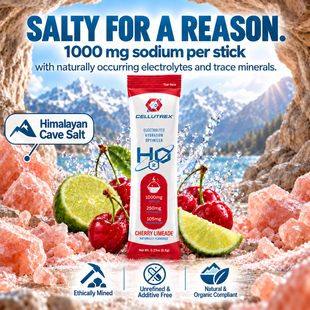 H2O ELECTROLYTES™ - Cherry Limeade | Zero Sugar Electrolyte Powder - FORWRD
