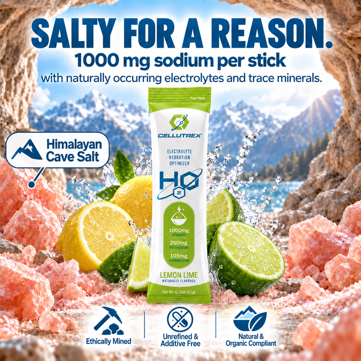 H2O ELECTROLYTES™ - Lemon Lime | Zero Sugar Electrolyte Powder - FORWRD