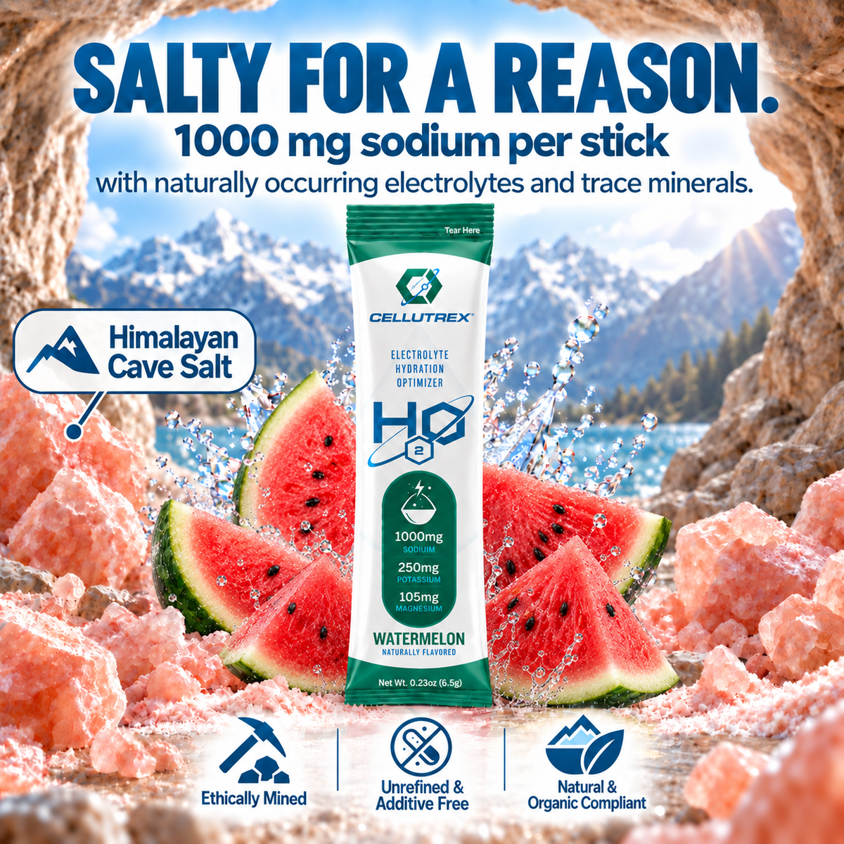 H2O ELECTROLYTES™ - Watermelon | Zero Sugar Electrolyte Powder - FORWRD