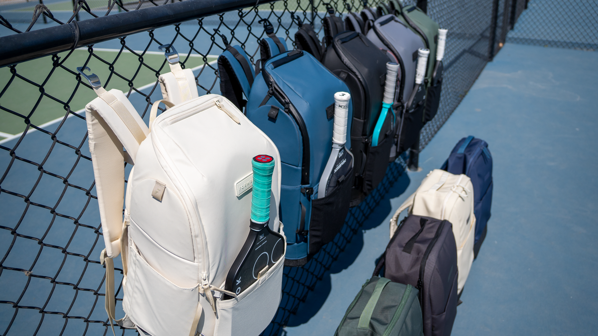 Close-up of 840D ballistic nylon and YKK AquaGuard zippers on the FORWRD Court Caddy
