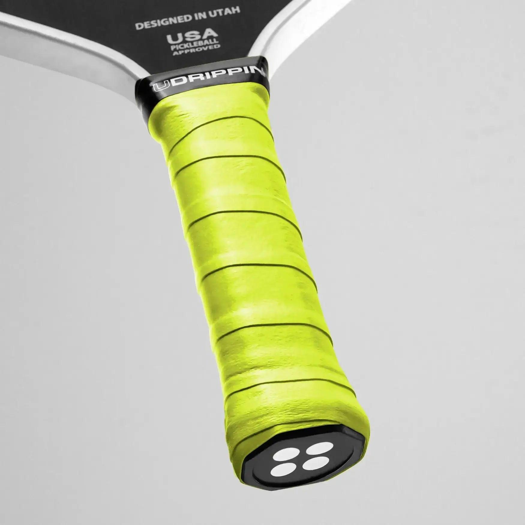 Neon Yellow - Comfort Tour Grips - FORWRD  -  High quality tack for longer lasting grip in any type of weather. .60mm Thickness For increased comfort A little less tack compared to the Pro Tour grips High Quality Sweat Absorbent *Display Paddle: Holbrook Pickleball Power Pro Series 16mm.*